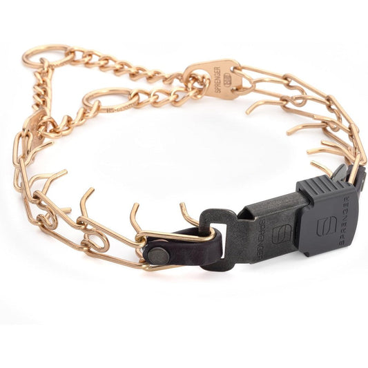Herm Sprenger Curogan Prong Dog Training Collar With Quick Release ClicLock Buckle And Biothane Insert Black 16 Inches By 2.25mm