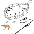 Pet Jett Dog Prong Training Collar With Five Foot Professional Leash Stainless Steel Adjustable Pinch Choke Collar Silver Small