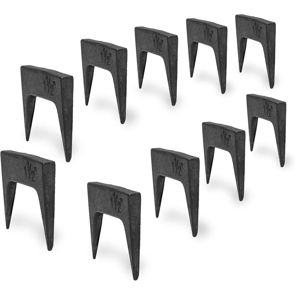 Peachtree Woodworking Supply One And One Half Inch Wide Pinch Dogs Woodworking Clamp Tool Solid Steel Wood Clamps Ten Pack