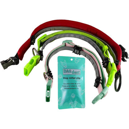 Bagdent Dog Collar Clip For Small And Medium Breed Dogs Over 18 Pounds Allows Reusing Protective Collars Includes 3 Clips And 20 Fixing Ties