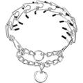 Azinoo Adjustable Pinch Dog Training Collar Stainless Steel Prong No Pull Collar For Small Medium Large Dogs 22 Inches 3 Millimeter
