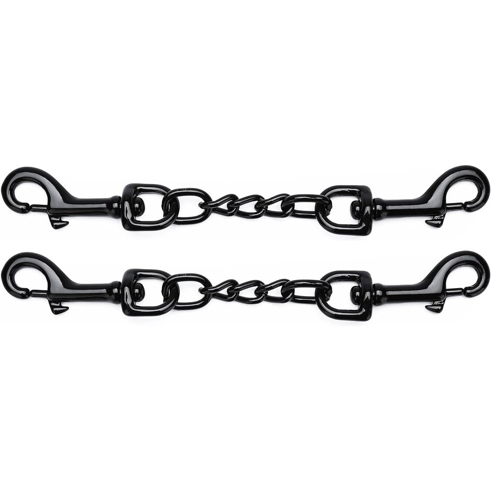 DEYACE Metal Dog Collar Safety Clip Heavy Duty Backup Connector For Prong Collars And Dog Harnesses Rust Resistant Silver 8 Inch 2 Pack