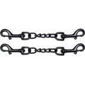 DEYACE Metal Dog Collar Safety Clip Heavy Duty Backup Connector For Prong Collars And Dog Harnesses Rust Resistant Silver 8 Inch 2 Pack