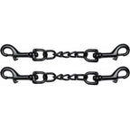 DEYACE Metal Dog Collar Safety Clip Heavy Duty Backup Connector For Prong Collars And Dog Harnesses Rust Resistant Silver 8 Inch 2 Pack