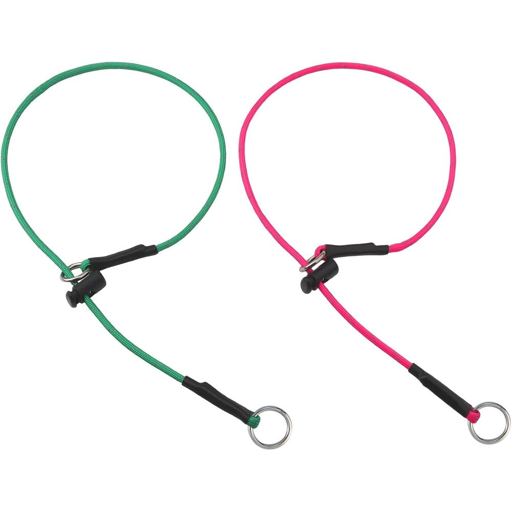 FURSDOLY 22 Inch Dog Slip Collar 5/32 Inch Paracord Rope Dog Training Collar With Spring Loaded Stopper And Stainless Steel O Ring Reflective Hot P...