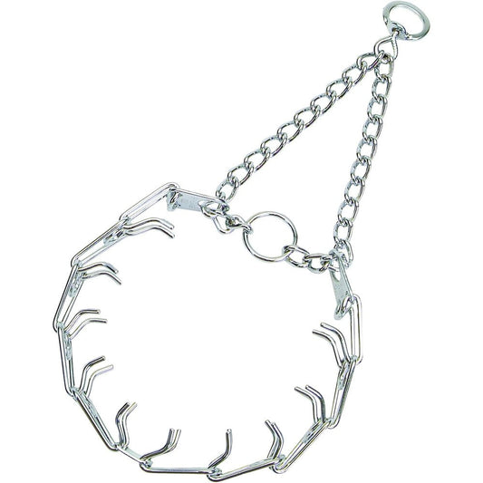 Herm Sprenger Ultra-Plus Chrome Plated Steel Prong Dog Training Pinch Collar With Swivel No-Pull Correction 3.0 Millimeter