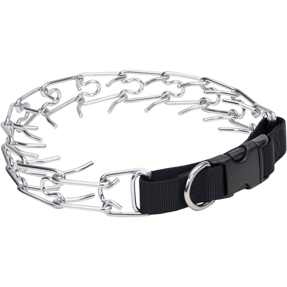 Coastal Pet Titan Easy-On Dog Prong Training Collar With Durable Metal Links And Quick Release Nylon Buckle Black 2 Millimeters By 14 Inches