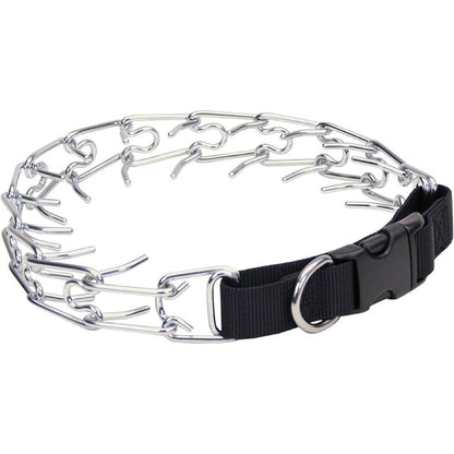 Coastal Pet Titan Easy-On Dog Prong Training Collar With Durable Metal Links And Quick Release Nylon Buckle Black 2 Millimeters By 14 Inches