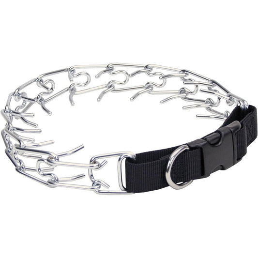 Coastal Pet Titan Easy-On Dog Prong Training Collar With Durable Metal Links And Quick Release Nylon Buckle Black 2 Millimeters By 14 Inches