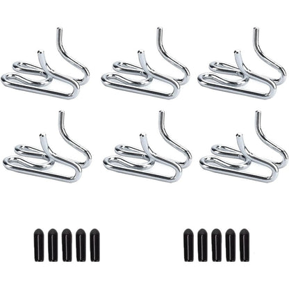 TIPIPARK 6 Pack Extra Links Prong Collar for Dogs Replacement 2.5 Millimeter Stainless Steel Pinch Collar Extension Training Links with Rubber Covers