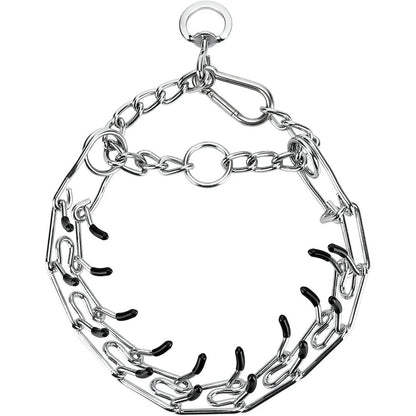 DEYACE Stainless Steel Dog Training Prong Collar With Quick Release Carabiner Adjustable Pinch Choke Collar For Small Dogs Size Small
