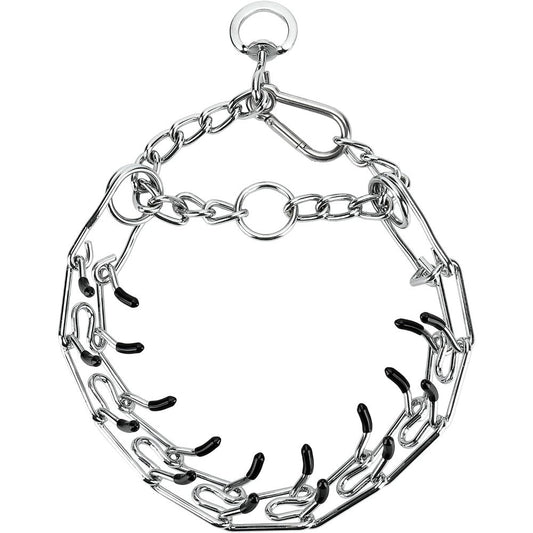 DEYACE Stainless Steel Dog Training Prong Collar With Quick Release Carabiner Adjustable Pinch Choke Collar For Small Dogs Size Small