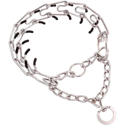 IIT No Pull Prong Dog Collar Adjustable Dog Pinch Training Chain Collar With Comfort Rubber Tips For Extra Large Dogs