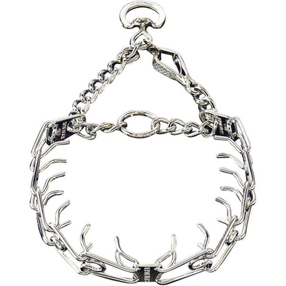 Herm Sprenger Chrome Plated Steel Training Prong Collar With Quick Release Scissor Snap For Dogs Medium Three Millimeter Twenty One Inch