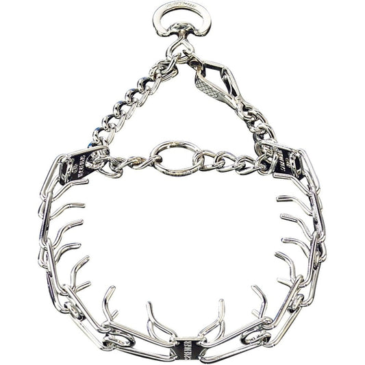 Herm Sprenger Chrome Plated Steel Training Prong Collar With Quick Release Scissor Snap For Dogs Medium Three Millimeter Twenty One Inch