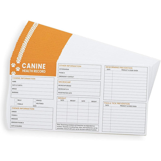 Good Harbor Pet Supplies Premium Canine Health Record Booklets For Dog Vaccine Tracking Large Six By Four Inch Size Pack Of Twenty Five