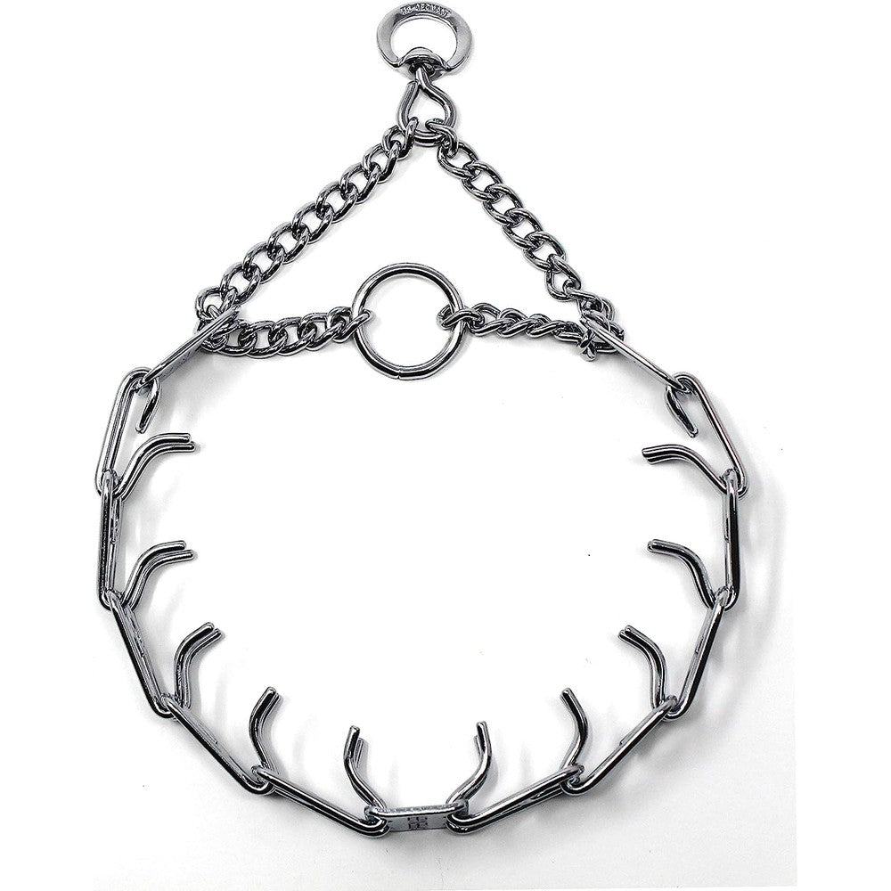 Herm Sprenger Prong Dog Training Collar Chrome Plated Steel Sixteen Inch Base Length Two Point Two Five Millimeter Gauge For Dogs Up To Forty Pounds