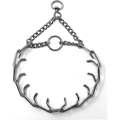 Herm Sprenger Prong Dog Training Collar Chrome Plated Steel Sixteen Inch Base Length Two Point Two Five Millimeter Gauge For Dogs Up To Forty Pounds