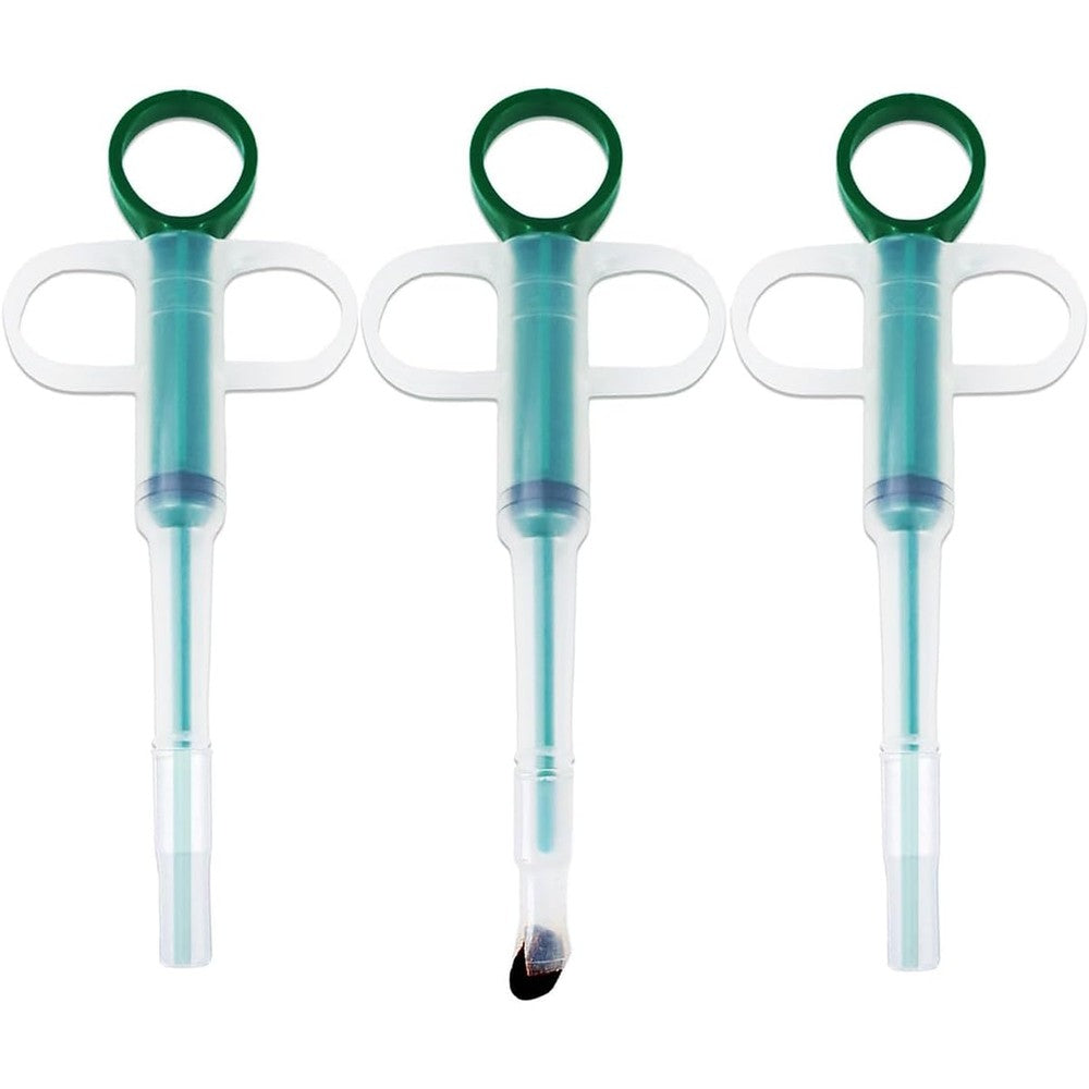 Naturahand Three Piece Pet Pill Shooter Plunger Popper Soft Tip Tablet Pusher And Liquid Medicine Medical Feeding Tool Accessories For Small Cats Dogs