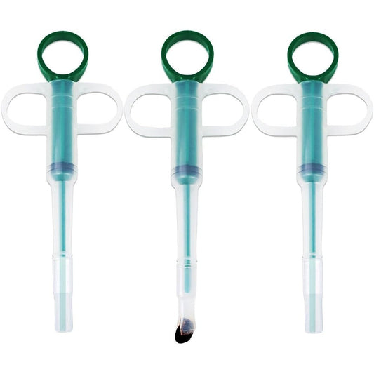 Naturahand Three Piece Pet Pill Shooter Plunger Popper Soft Tip Tablet Pusher And Liquid Medicine Medical Feeding Tool Accessories For Small Cats Dogs
