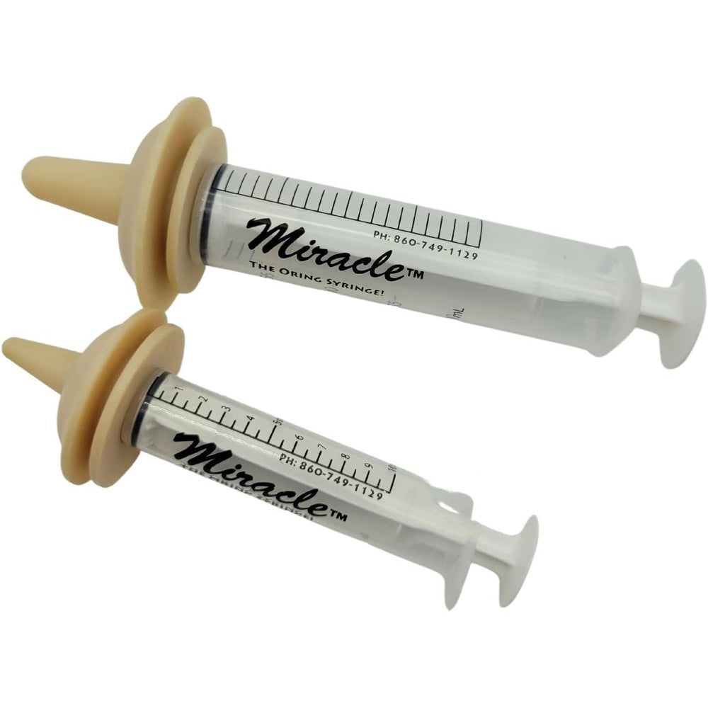 The Miracle Nipple Puppy Sample Set For Nursing Neonatal Small To Large Breed Puppies Latex Free Pack Of Two Nipples With Syringes
