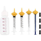 Xuanda Pet Feeding Bottle And Syringes Kit With Food Grade Silicone Nipples For Newborn Kittens And Puppies Model 1 Fifty Milliliter Capacity