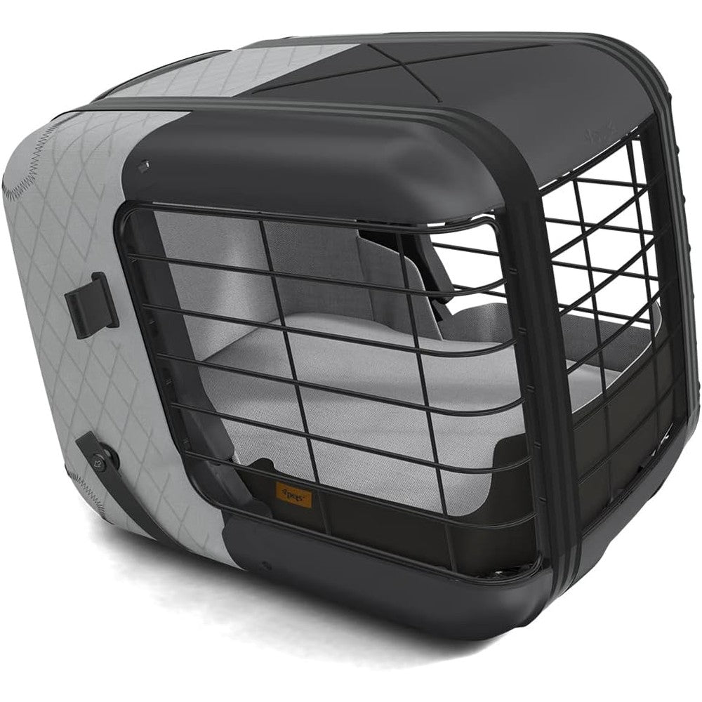 4pets Caree Cool Grey Dog And Cat Car Seat Carrier Crash Tested Pet Travel Box For Small Dogs And Cats Up To Thirty Three Pounds