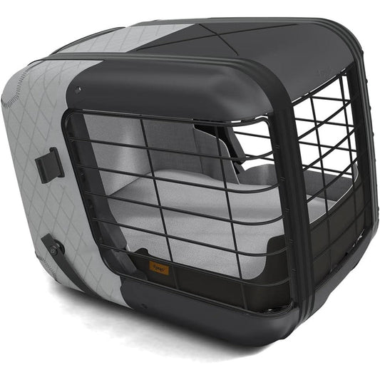 4pets Caree Cool Grey Dog And Cat Car Seat Carrier Crash Tested Pet Travel Box For Small Dogs And Cats Up To Thirty Three Pounds