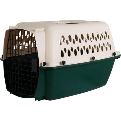 Petmate Ruffmaxx Travel Carrier Outdoor Dog Kennel With Three Sixty Degree Ventilation For Dogs Twenty To Twenty Five Pounds Almond And Green Twent...