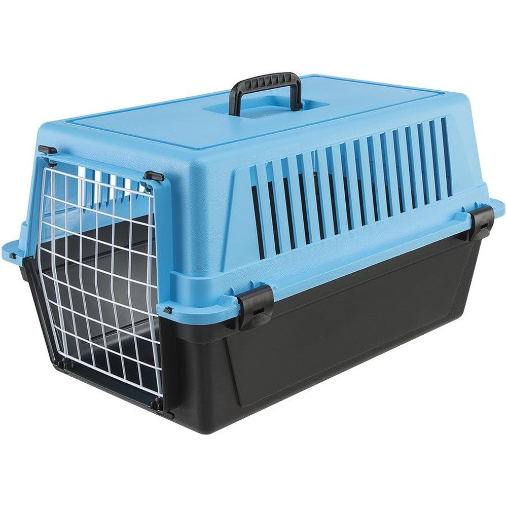 Ferplast Atlas 20 Hard Sided Cat And Dog Carrier For Toy Breeds And Small Animals Heavy Duty Pet Travel Crate, Blue