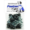 Fasten Tight Pet Carrier Kennel Fasteners Universal Replacement Kit With Eight Black Nylon Thumb Nuts And Twenty Four Metal Bolt Screws
