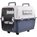 Elevon Plastic Kennels Heavy Duty Plastic Dog Crate Airline Approved Pet Carrier For Dogs And Cats With Stay Dry Moat Large Size