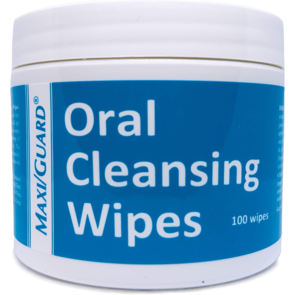 Maxi-Guard Oral Cleansing Wipes For Dogs And Cats Taste Free Tartar And Plaque Control Dental Care Pet Wipes 100 Count