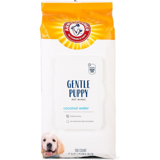 Arm And Hammer Natural Deodorizing Dog Grooming Wipes With Coconut Water Gentle Cleaning Pet Wipes For Dogs And Puppies 100 Count