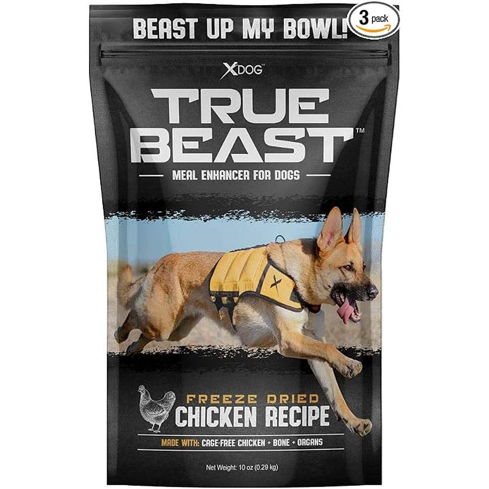 Xdog True Beast Freeze Dried Meal Enhancer For Dogs Chicken Recipe 10 Ounces