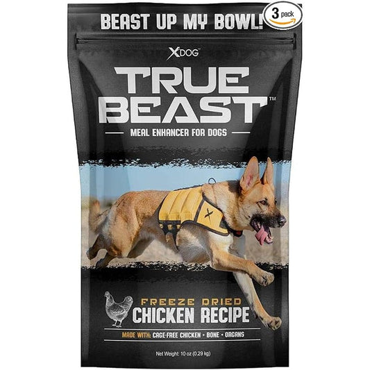 Xdog True Beast Freeze Dried Meal Enhancer For Dogs Chicken Recipe 10 Ounces