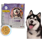 WaYo Fresh Dog Food Human Grade Meals With Grass Fed Premium Turkey High Protein Ready To Serve 9 Pack 12 Ounce Each