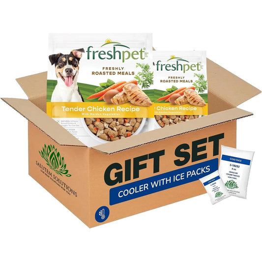 Freshpet Roasted Meals Tender Chicken With Carrots And Spinach Premium Chilled Dog Food 5.5 Pound Bag Pack Of 2 Total 11 Pounds