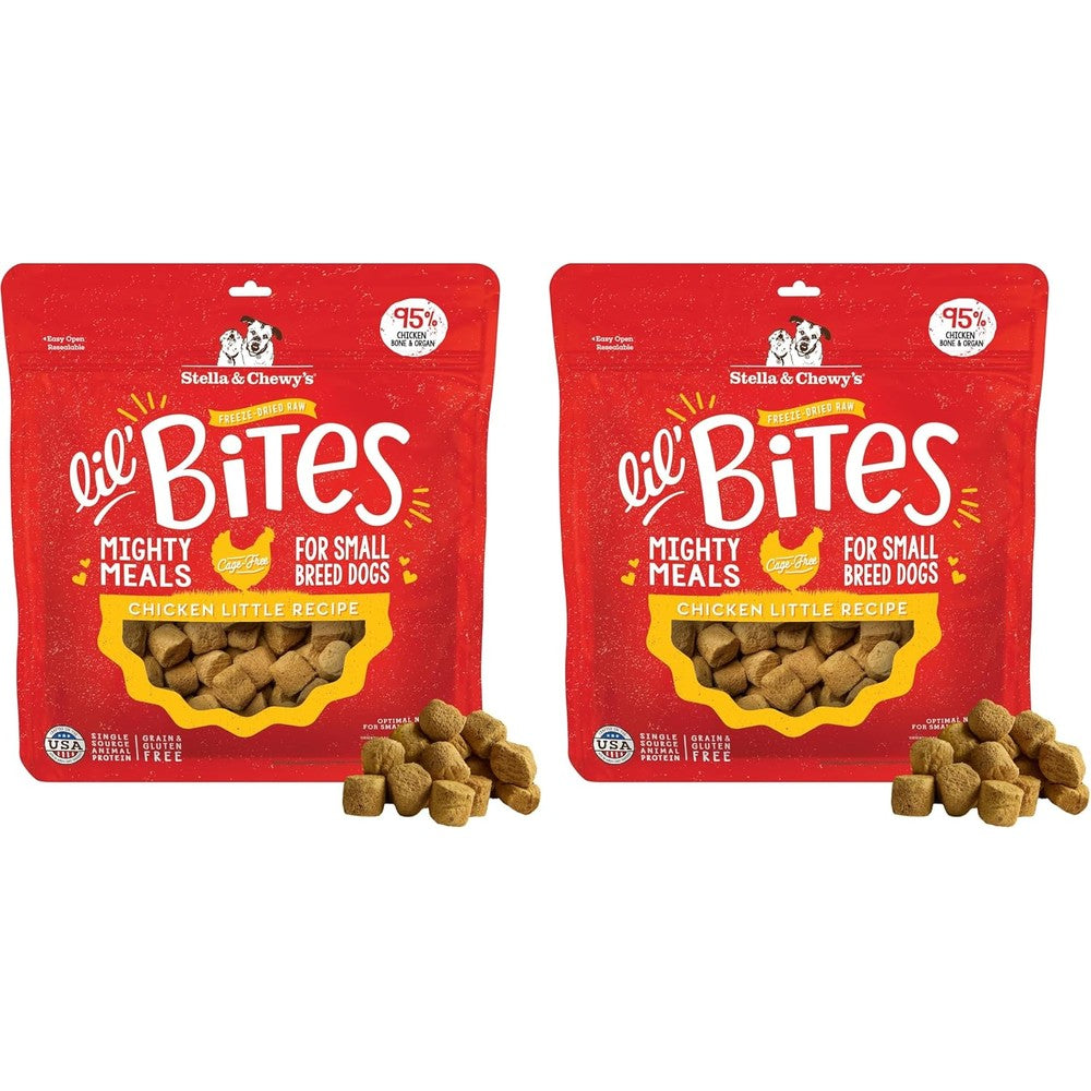 Stella And Chewy's Freeze-Dried Raw Lil' Bites Chicken Little Recipe Small Breed Dog Food 7 Ounce Bag