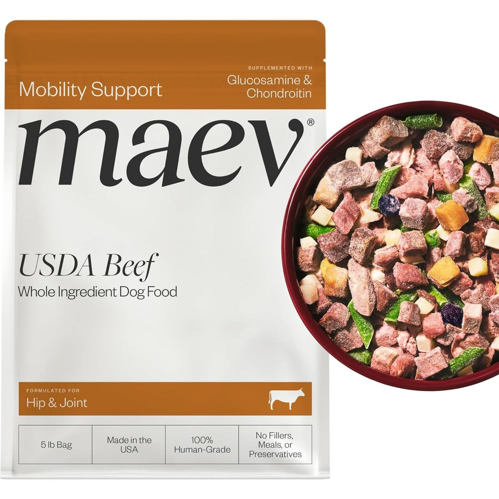 Maev Human Grade Fresh Frozen Beef Dog Food Hip And Joint Formula High Protein Grain Free Whole Ingredient Raw Meal For Dogs 5 Pound