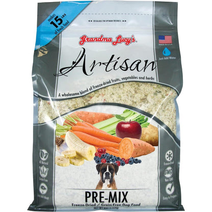 Grandma Lucy's Artisan Pre-Mix Grain-Free Freeze-Dried Dog Food Base Mix 3-Pound Bag