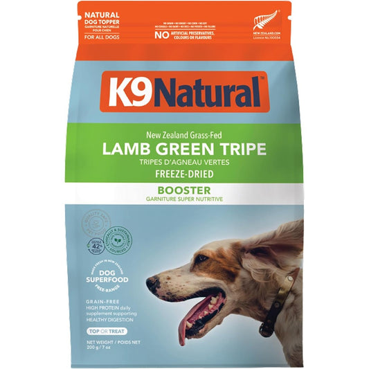K9 Natural Lamb Green Tripe Freeze Dried Dog Food Topper For Digestive Support Seven Ounce