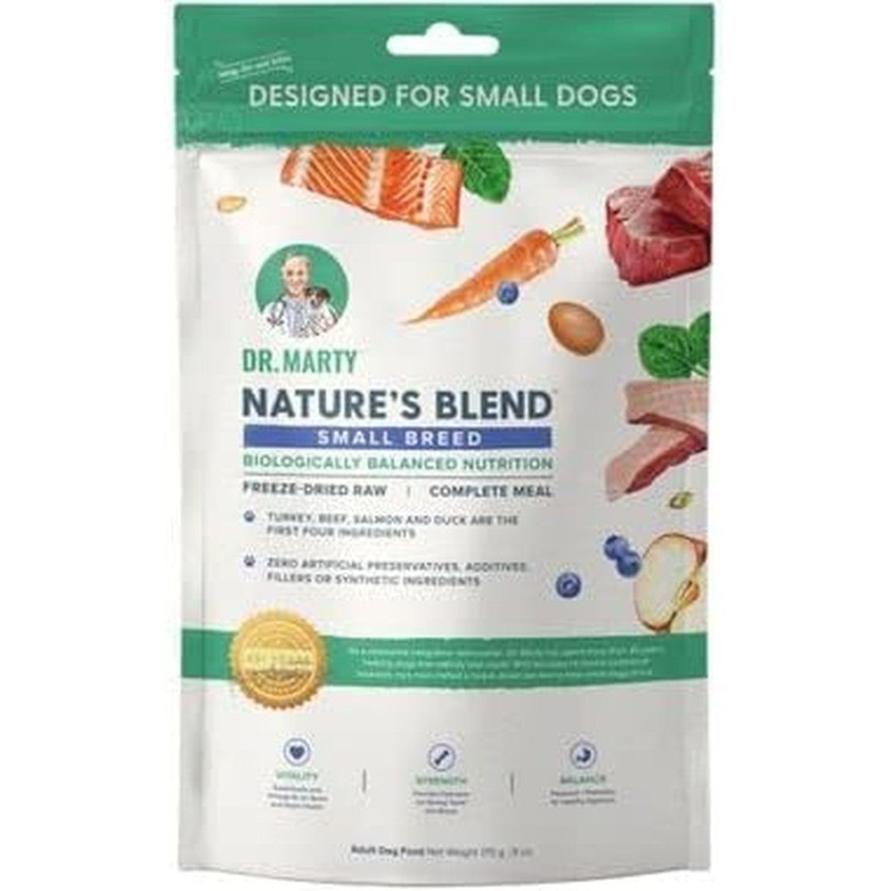 Dr. Marty Nature's Blend Adult Small Breed Freeze-Dried Raw Dog Food Premium High Protein Formula 6 Ounce