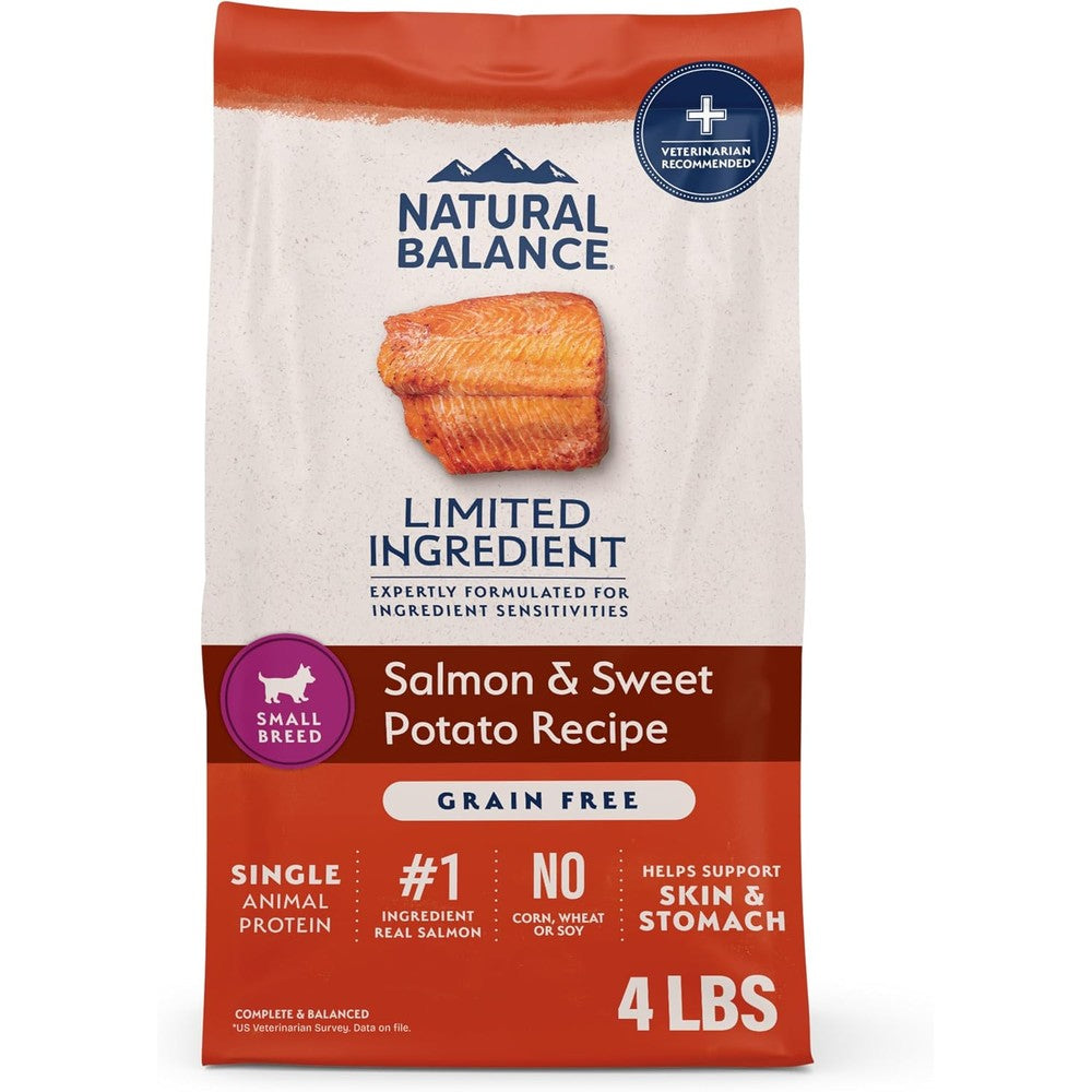 Natural Balance Limited Ingredient Diet Adult Small Breed Grain Free Dry Dog Food Reserve Sweet Potato And Bison Recipe Four Pounds