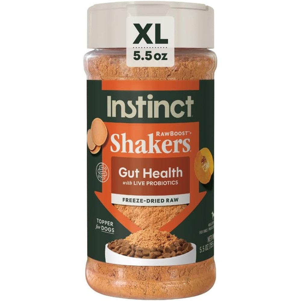 Instinct RawBoost Shakers Grain Free Freeze Dried Raw Dog Food Powder Topper Chicken Gut Health Recipe 5.5 Ounce Bottle