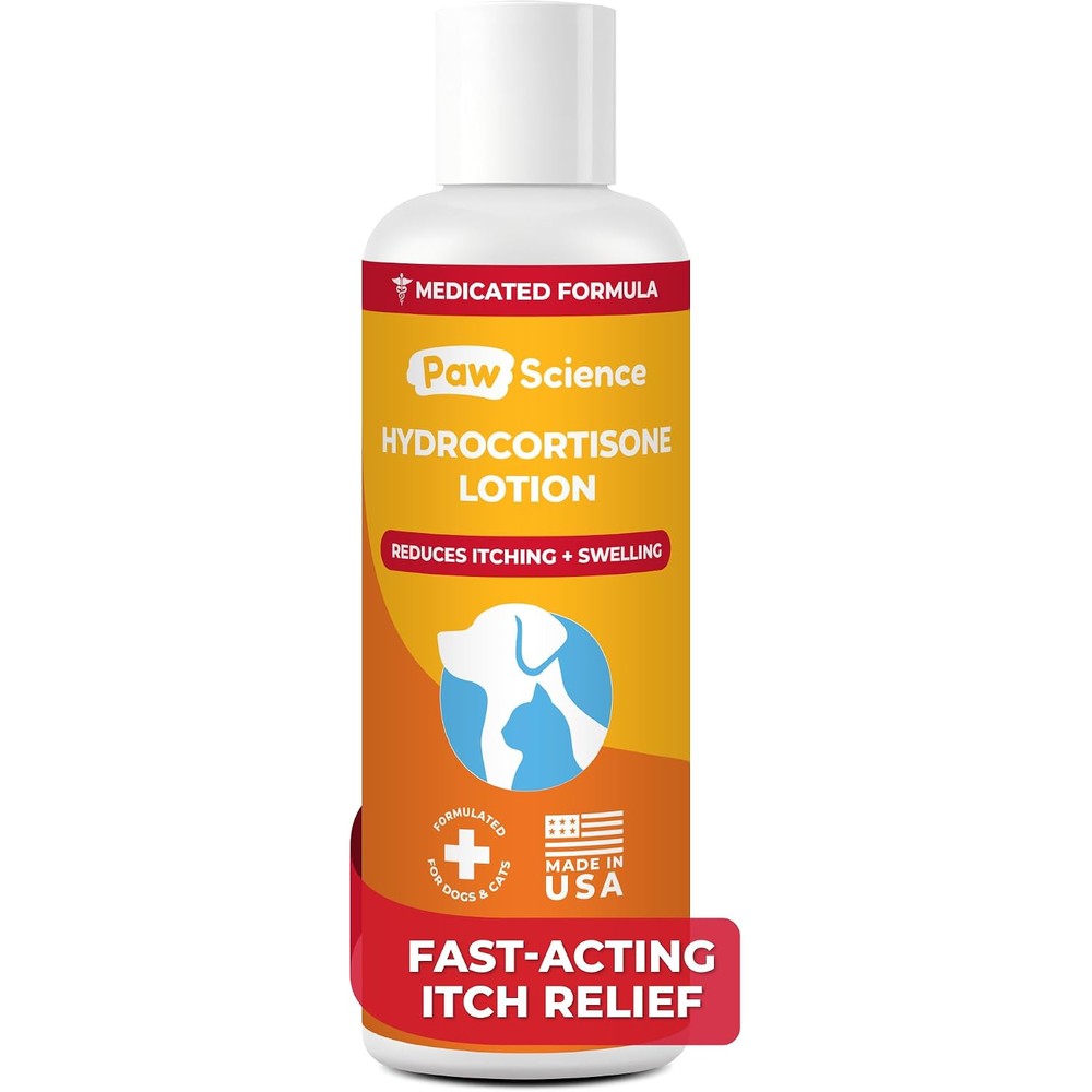 Paw Science Anti Itch Hydrocortisone Moisturizing Lotion For Dogs And Cats Vet Strength Hot Spot Treatment And Skin Relief