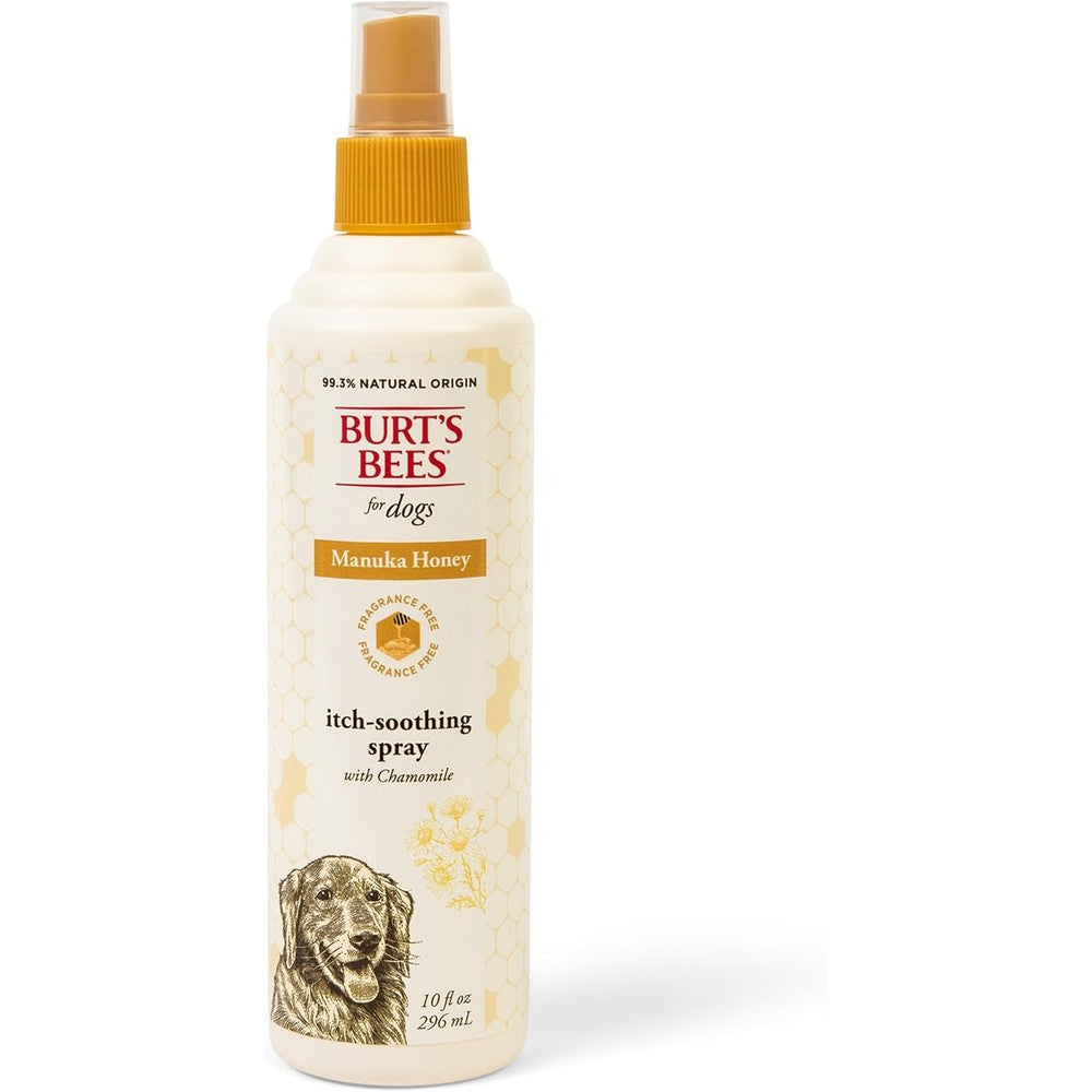 Burt's Bees For Pets Itch Relief Spray For Dogs With Manuka Honey And Chamomile Soothes Itchy Dry Skin Between Baths Ten Fluid Ounces
