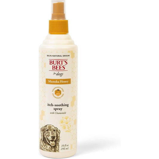 Burt's Bees For Pets Itch Relief Spray For Dogs With Manuka Honey And Chamomile Soothes Itchy Dry Skin Between Baths Ten Fluid Ounces