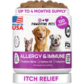 Pawzitive Pets Dog Allergy Relief Chews For Itchy Skin And Seasonal Food Allergies With Omega 3 Fish Oil And Probiotics 120 Soft Chews