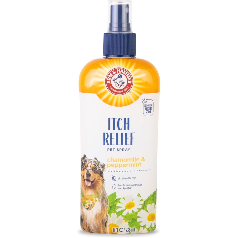 Arm And Hammer For Pets Itch Relief Spray For Dogs Baking Soda Formula Soothes Irritated Skin And Hot Spots Chamomile Peppermint Scent 8 Fluid Ounce